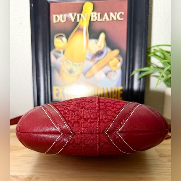 NWOT (Never Used) COACH Vintage Mini “C” Jacquard/Leather Bag & Keychain Wallet - Picture 5 of 11